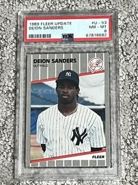 Deion Baseball (Trading Cards) (PSA)
