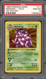 Nidoking Pokemon (Trading Cards) (PSA) (Holo)