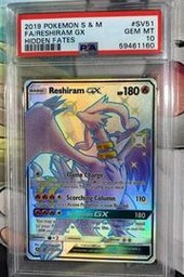 Reshiram Pokemon (Trading Cards) (PSA) (Shiny)