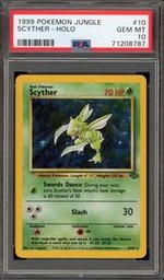 Scyther Pokemon (Trading Cards) (PSA) (Holo)