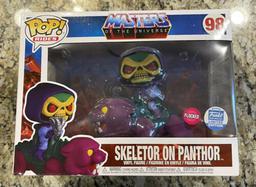 98 Skeletor on Panthor (Flocked) (Funko Shop)